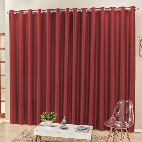 Cortina 4 Mts Sala Quarto Escritório Semiblackout Para Varão