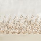 Cortina 4 Mts Sala Quarto Voal Bordado Para Trilho Comum Palha