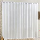 Cortina 4 Mts Sala Quarto Voal E Linho Para Varão Branco - 10