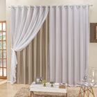 Cortina 4 Mts Sala Quarto Voal E Semiblackout Para Trilho Sui