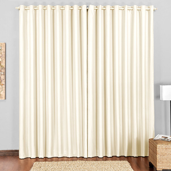Cortina 4m X 2,80m Blackout Bege Para Varão Simples