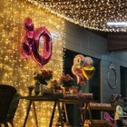 Cortina 500 Leds 4m C/ 8 Funções Morno C/ Fio Branco  127v