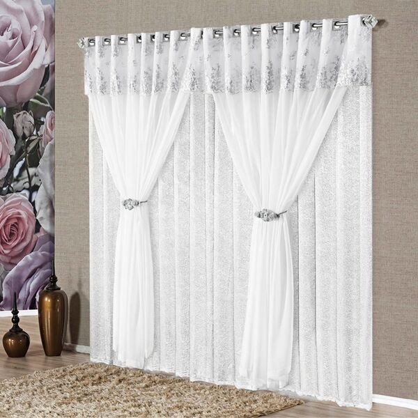 Cortina  Para Varão Fenomenal 3 00m X 2 50m Sala Quarto Linha