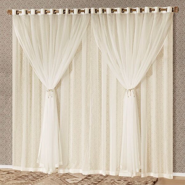 Cortina  Para Varão Núbia 3 00m X 2 50m Sala Quarto Linha Nob