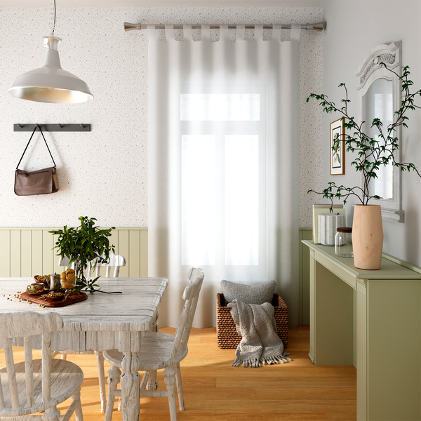 Cortina Abby Poliéster Branco 2,8x1,4m 1 Folha Inspire