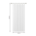 Cortina Abby Poliéster Branco 2,8x1,4m 1 Folha Inspire