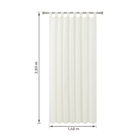 Cortina Abby Poliéster Creme 2,8x1,4m 1 Folha Inspire