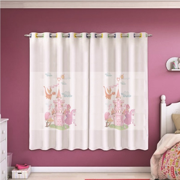 Cortina Adomes Voil Infantil M95 200x180 Princesa