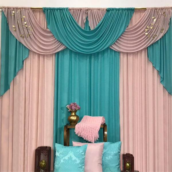 Cortina Afro 3 Metros Sala Quarto Para Varão -  Salmão - 100%