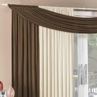 Cortina Alana 2 00m X 1 70m Tabaco Com Palha Tecido Malha Par