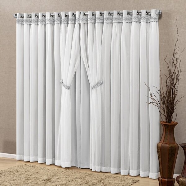 Cortina Alemanha Blackout E Voil 2 00m X 1 70m - Gelo