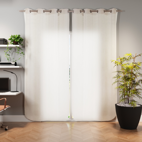 Cortina Amina Bege 1,40x2,80m 1 Folha Inspire