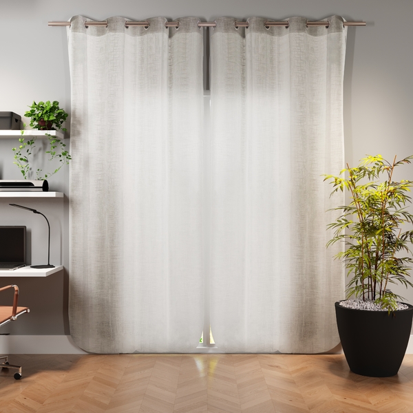 Cortina Amina Cinza 1,40x2,80m 1 Folha Inspire