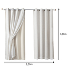 Cortina Aretha Semi-Black Ibe 2,60x1,80m Linho                                                            Linho