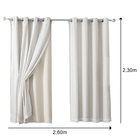 Cortina Aretha Semi-Black Ibe 2,60Mx2,30M                                                            Linho