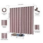 Cortina Atena 3m X 2 80m Jacquard Semi Blackout Estampado - R