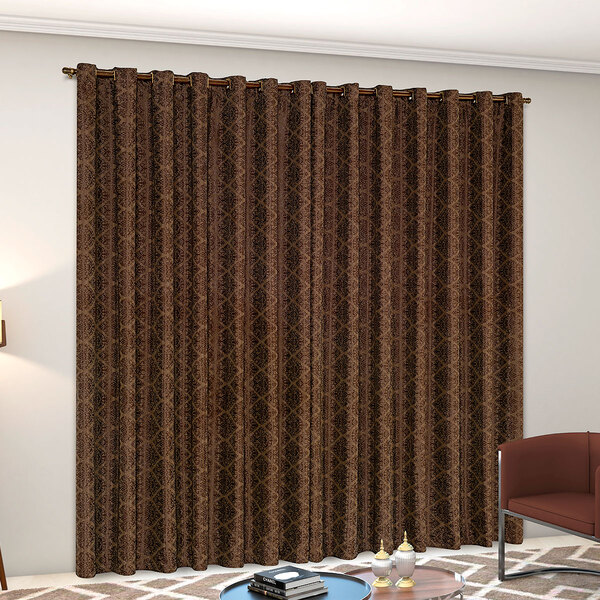 Cortina Atena 4m X 2,80m Decorativa Jacquard Para Sala / Quar