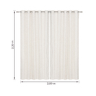 Cortina Bali Bege 2,80x2,30m 2 Folhas Inspire