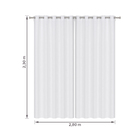 Cortina Bali Bege 2,80x2,30m 2 Folhas Inspire