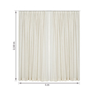 Cortina Bali Prega Bege 4,00x2,50m 2 Folhas Inspire