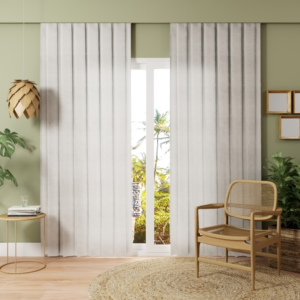 Cortina Bali Prega Bege 4,00x2,50m 2 Folhas Inspire