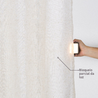 Cortina Bali Voil Ilhós Linho Bege 2,6x4m 2 Folhas Belchior