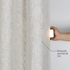 Cortina Bali Voil Ilhós Linho Bege 2,6x4m 2 Folhas Belchior