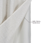 Cortina Bali Voil Ilhós Linho Bege 2,6x4m 2 Folhas Belchior