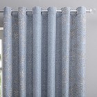 Cortina Belém Azul 32 Ilhoses Para Sala 400x250cm Casa Doro