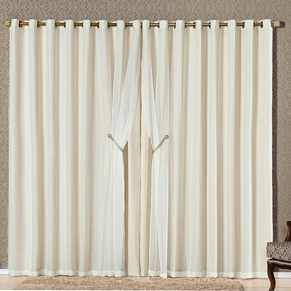 Cortina Bélgica 2 00m X 1 70m Tecido Microfibra Com Voal Ping