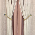 Cortina Bélgica 2 00m X 1 70m Tecido Microfibra Com Voal Ping