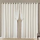 Cortina Bélgica Varão Microfibra Voal 3,00 X 2,50m - Bege