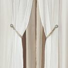 Cortina Bélgica Varão Microfibra Voal 3,00 X 2,50m - Bege