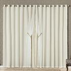 Cortina Bélgica Varão Microfibra Voal 3,00 X 2,50m - Palha