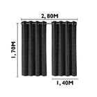 Cortina Bella Jacquard Sala E Quarto 280x170cm Preto Casa Dona