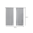 Cortina Beta Varão Linho Linho 2,6x5,4m 2 Folhas Branyl