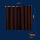 Cortina Blackout 2m Casen  Em Tecido - Veda 90% Da Luz Marrom