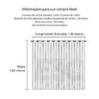 Cortina Blackout Branca Com Voil 2,00m X 1,40m Ideal Para Var