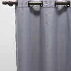 Cortina Blackout Cinza Película Com Ilhós 280x140