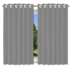 Cortina Blackout Cinza Película Com Ilhós 280x180