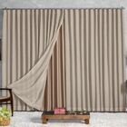 Cortina Blackout Com Linho 2,80x1,80 Para Varão Duplo Avelã