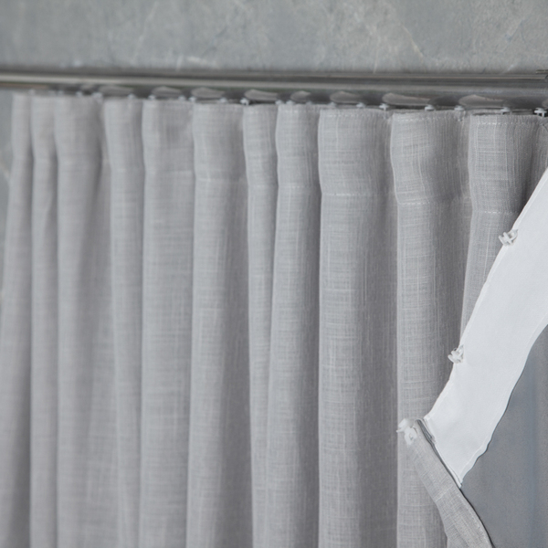 Cortina Blackout Com Linho 2,80x2,30 Para Trilho Duplo Branco