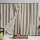 Cortina Blackout Com Linho 2,80x2,70 Para Varão Duplo Palha