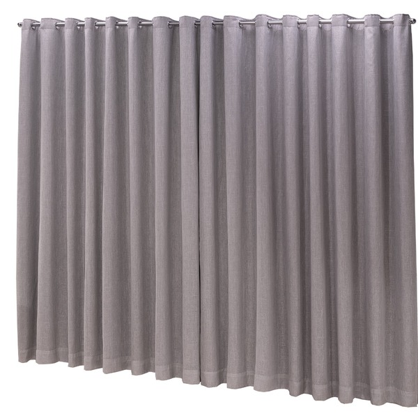 Cortina Blackout Com Linho 2,80x2,70 Para Varão Simples Cinza