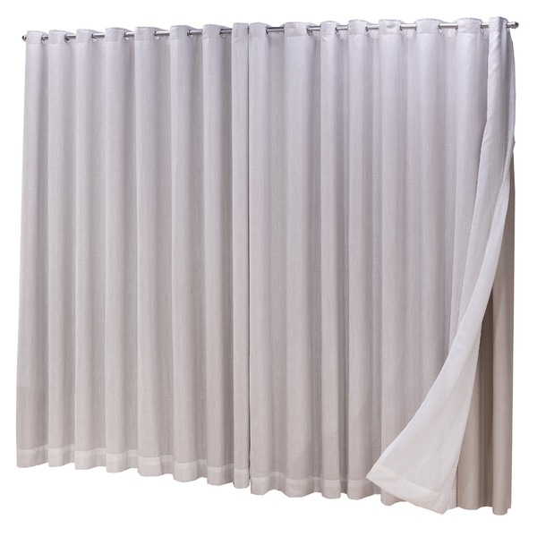 Cortina Blackout Com Linho 3,00x2,30 Para Varão Simples Palha