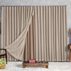 Cortina Blackout Com Linho 3,00x2,70 Para Trilho Duplo Avelã