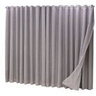 Cortina Blackout Com Linho 4,00x2,30 Para Varão Duplo Cinza