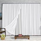 Cortina Blackout Com Linho 4,00x2,70 Para Varão Duplo Branco-
