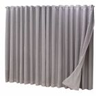 Cortina Blackout Com Linho 5,00x2,50 Para Varão Duplo Cinza