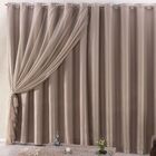 Cortina Blackout Com Voil 2,80x2,30 Para Varão Duplo Avelã